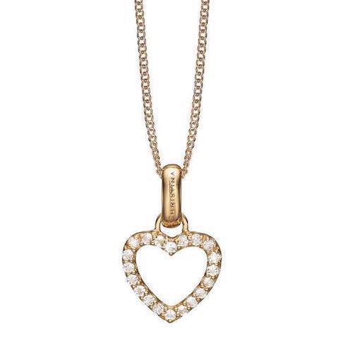 Image of Christina Collect forgyldt Topaz Heart åbent hjerte med glitrende topaz hele vejen rundt, model 680-G35
